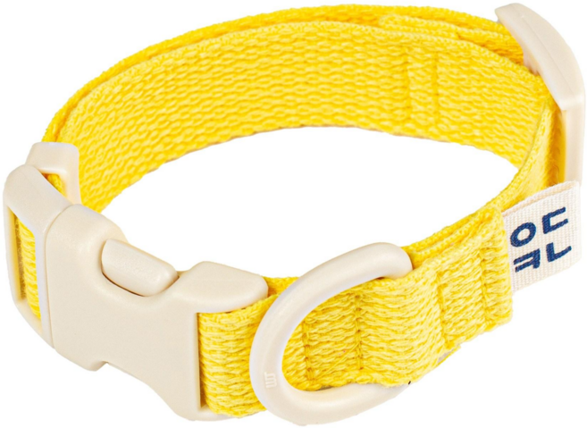 구름솜 부드러운 강아지 목줄 콜마이네임, 레몬, 1개