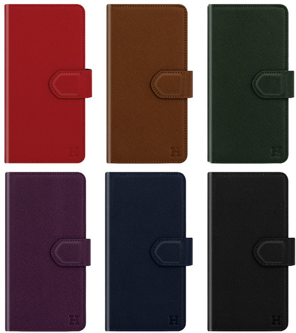 갤럭시 퀀텀2 A826 고급 사피아노 가죽 하버드 카드포켓 슬림 다이어리 케이스, 카키