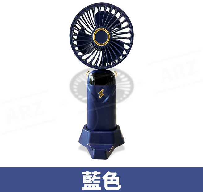 ARZ 手持風扇 頸掛風扇 隨身風扇 USB充電風扇, 藍色, G123