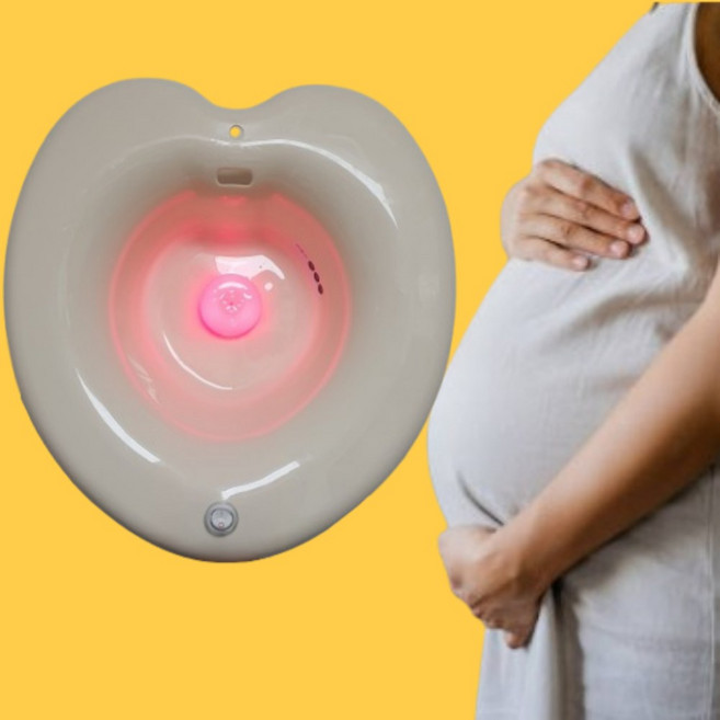 오직케어 임산부 좌욕기 산모 임부 온욕치좌기 근적외선 버블 치질 치핵 좌욕 대야, 아이보리, 123개