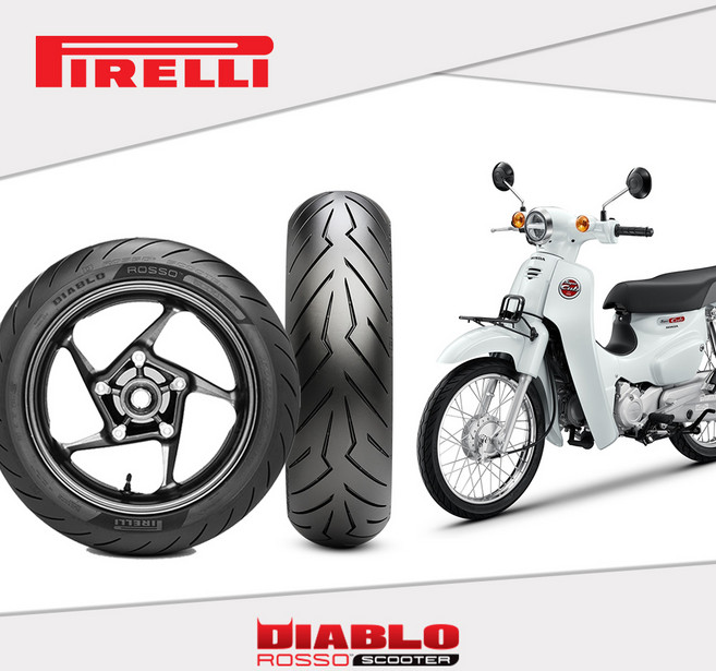 2023 혼다 슈퍼커브110 피렐리 순정 광폭 타이어 디아블로 로쏘 스포츠 18-23년, 90/80 17(뒤 광폭), 1개