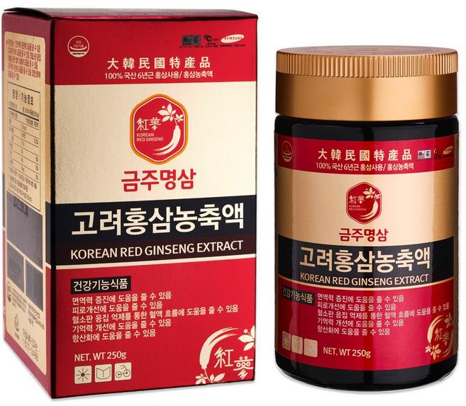 금주명삼 고려홍삼농축액(250g) 100% 국산 6년근홍삼농축액, 1개
