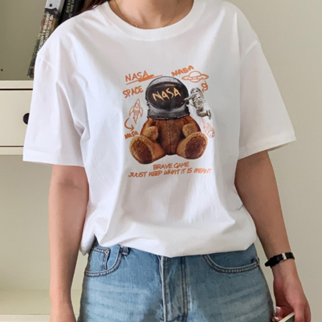 다이찌몰 여성 면 반팔티 레터링 티셔츠 13종