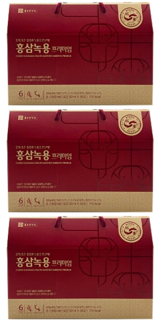 기타 종근당건강 홍삼녹용 프리미엄 50ml x 30포 3박스 /Hb, 3개