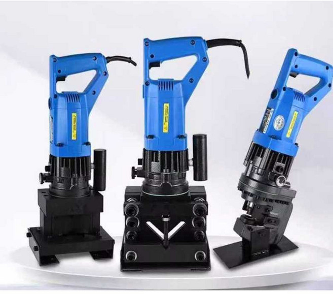 전동 유압펀칭기 홀 타공 파이프 앵글 구멍 뚫기 제관, 1개, 2000W 듀얼 펀칭+금형7개