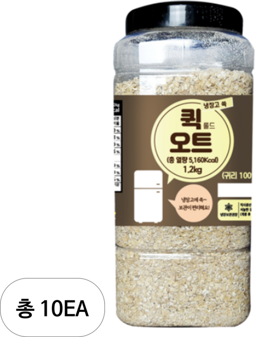 냉장고쏙 퀵 롤드 오트, 1.2kg, 10개