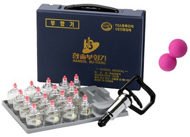 한솔부항기 17p + 지압 싱글 마사지볼 랜덤 발송, 1세트