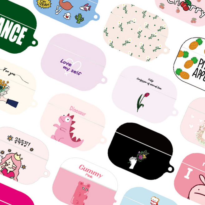 아이폰 에어팟 프로 디자인 하드 케이스, 바게트백, 옵션선택