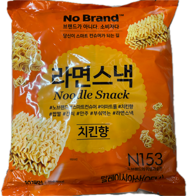 노브랜드 라면스낵 치킨향 250g, 1개