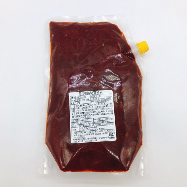국내제조 현진식품 쭈꾸미 낙지 오징어볶음 만능양념장소스 2kg 파우치형 냉장보관, 1
