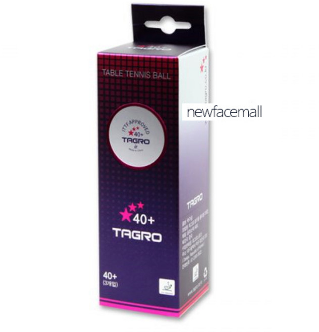 타그로 탁구공 ABS 40 시합구 (3입), 3개입, 1개