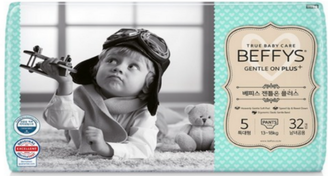 베피스 젠틀온 플러스 팬티형 기저귀 남녀공용, 특대형(XL), 32매