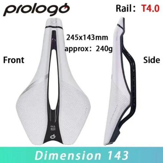 Prologo 디멘션 143 CPC AGX NDR 스크래치 M5 PAS 시리즈 자전거 XC 로드 자갈 MTB 오프로드 사이클링 부품, 3) 143 T4.0 Rail White, 1개