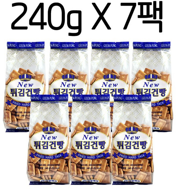 금풍제과 튀김건빵 250g x 12봉 (1박스), 240g, 7개