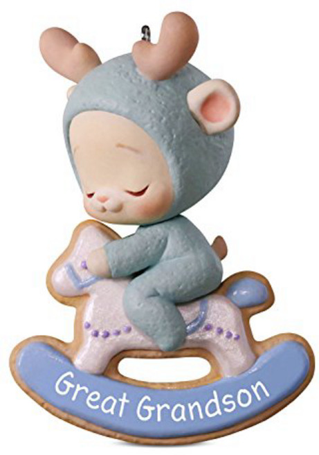 홀마크 기념품 크리스마스 장식품 2018년 날짜 증손자 토끼 Hallmark Keepsake Christmas Ornament 2018 Year Dated Great Gran, 1개, Great Grandson