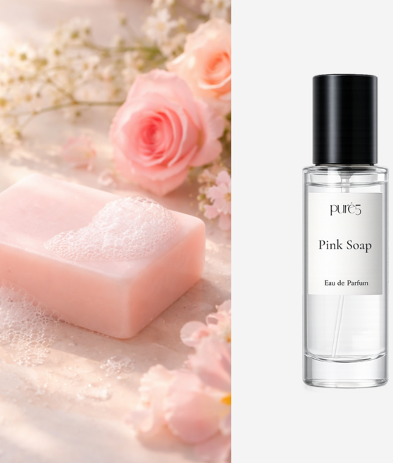 pure5 포근한 화이트 머스크 코튼 비누향 향수 PINK SOAP, 1개, 18ml