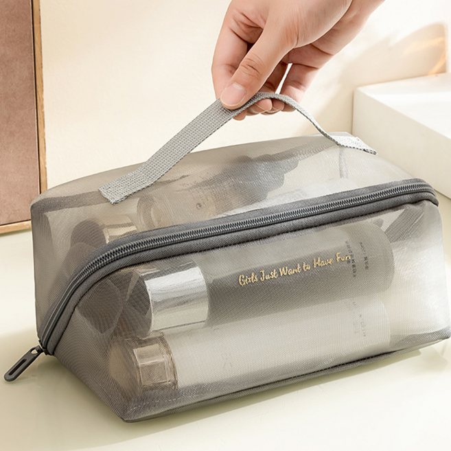 마린도트 메쉬 화장품파우치 여행 세면파우치 다용도 수납 파우치