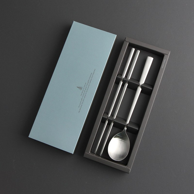 인스푼 찰리 실버 수저 1벌 - 30개 이상 구매 시 무료 인쇄 교회명 회사명 로고 각인, 1개