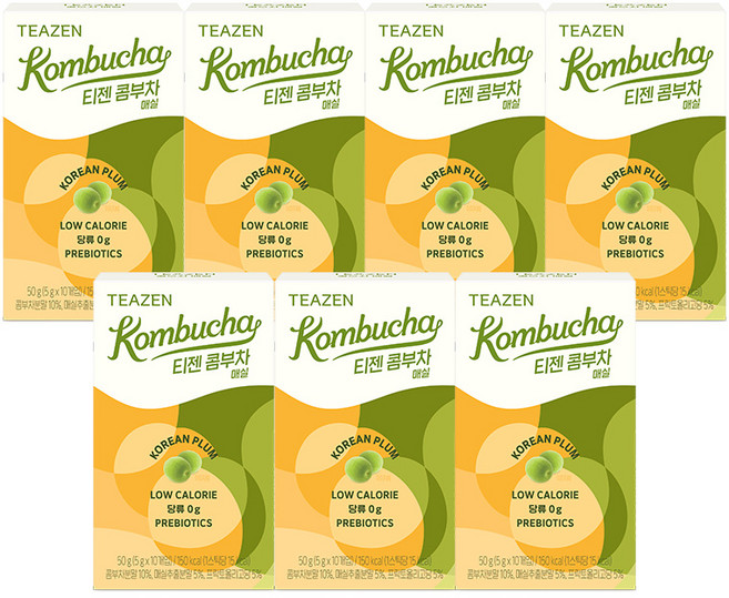 티젠 콤부차 매실 70스틱, 5g, 10개입, 7박스