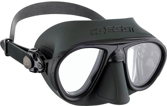크레시 성인 스쿠버 다이빙 마스크 안개 멈춤 낮은 볼륨 넓은 시야 - 칼리브로: 이탈리아산, Green, Green