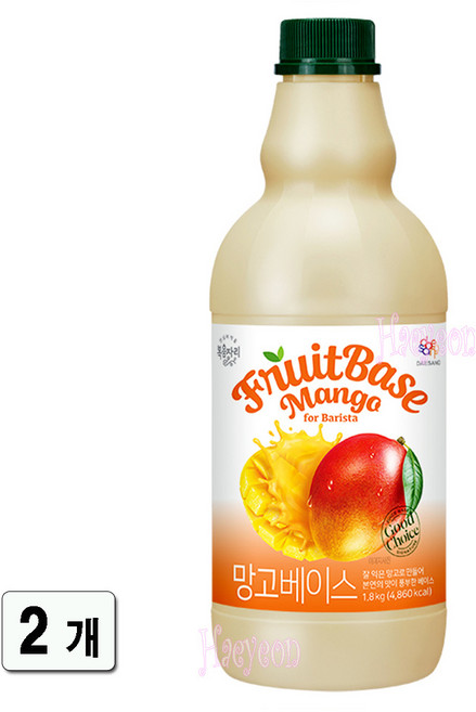 복음자리 망고 에이드, 2개, 1.8kg