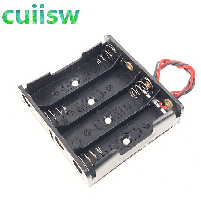 자동차전조등 AA POWER LOGIC 배터리 보관 케이스 홀더 리드 1 2 3 4 슬롯 방식 와이어 핀이 있는 클립, 02 4 SLOTS