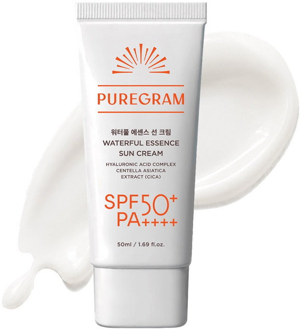 퓨어그램 수분 선크림 SPF50+ PA++++ 눈시림 없는 백탁현상 없는 수분 선세럼, 1개, 50ml