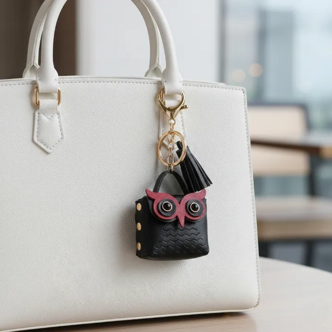 돈 들어오는 부엉이 동전지갑 열쇠고리 키링
