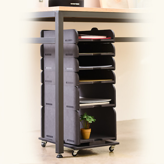 런메이크 층층이 서류정리함/파일보관함 책상사무용품, A타입 02. 서류 보관함 (중)