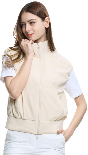 <투엘라> 여성 메쉬 스판 골프 조끼 / 플레이 스윙 골프 스포츠 아웃도어 파크골프 레이어드 조끼 베스트