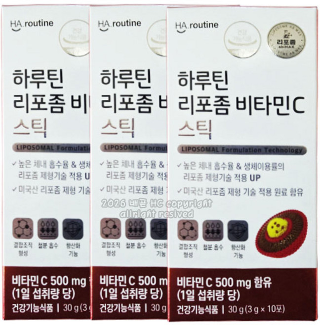 하루틴 리포좀 비타민C 스틱 30p, 90g, 1개