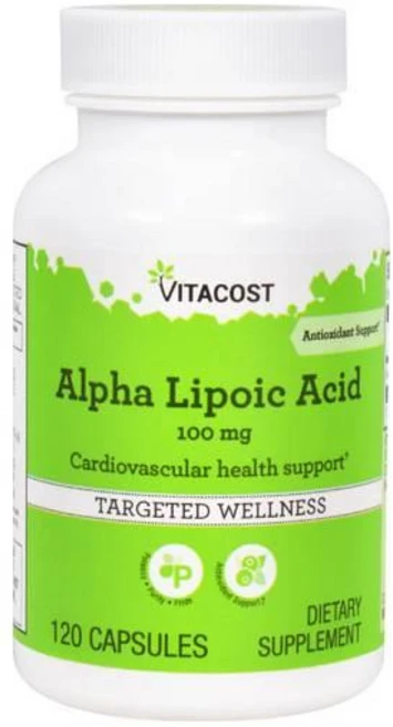 비타코스트 알파리포산 100mg 캡슐 Vitacost Alpha Lipoic Acid, 1개, 120정 - 쿠팡