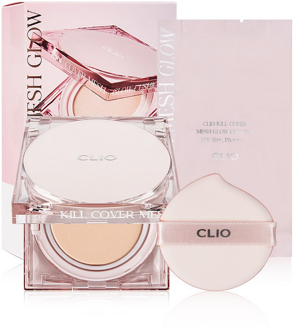 [I클리오I] 킬커버 메쉬 글로우 쿠션 [본품+리필] 색상 택1, 02 란제리, 1개