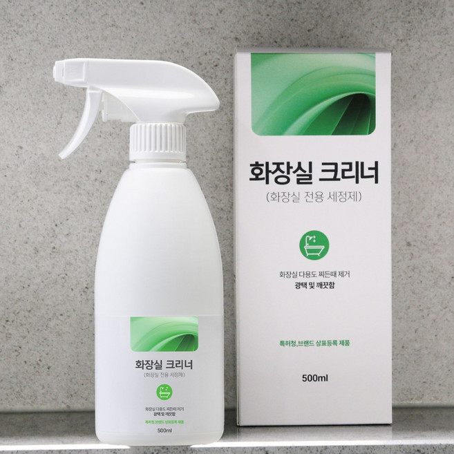 [청원상사 본사] 가정용 화장실 크리너 물때 요석 곰팡이 줄눈때제거 프리미엄 세정제, 1개, 500ml