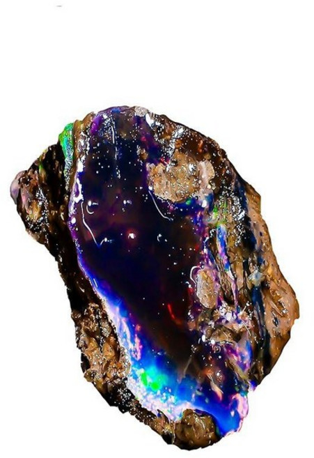 블랙 오팔 러프 AAA 품질 - 천연 에티오피아 웰로 원석 거친 생생한 멀티 파이어 크리스털 262889