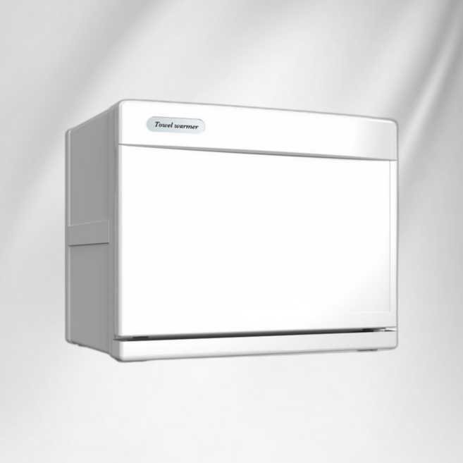 카멜픽 미니 전기 타올 온장고 업소용 피부샵 네일 찜질 UV 살균 소독기, 중형 화이트 18L