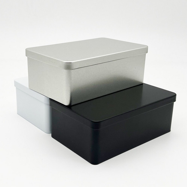 S098 화영제관 틴케이스 대형 틴케이스 미니 틴케이스 원형 틴케이스 철필통 원통 정리함 케이스 틴케이스 쿠키 철제 케이스, 10개, 검정