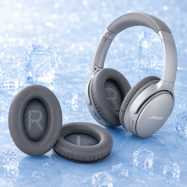 보스 QC35 QC25 이어 커버 솜 QC25 QC15 AE2 헤드셋 커버 교체, 1세트, 딥 그레이