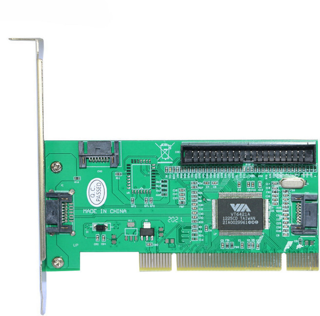 하드 디스크 어댑터 카드 확장 VIA6421 PCI-SATA ESATA PCI-IDE, [01] A, 1개