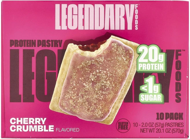 지금 곧 품절됩니다 Legendary Foods 프로틴 페이스트리 체리 크럼블 10개입 각 57g(2oz) 서둘러주시면 감사하겠습니다, LegendaryFoods프로틴페이스트리체리크럼블10개, 57g - 쿠팡