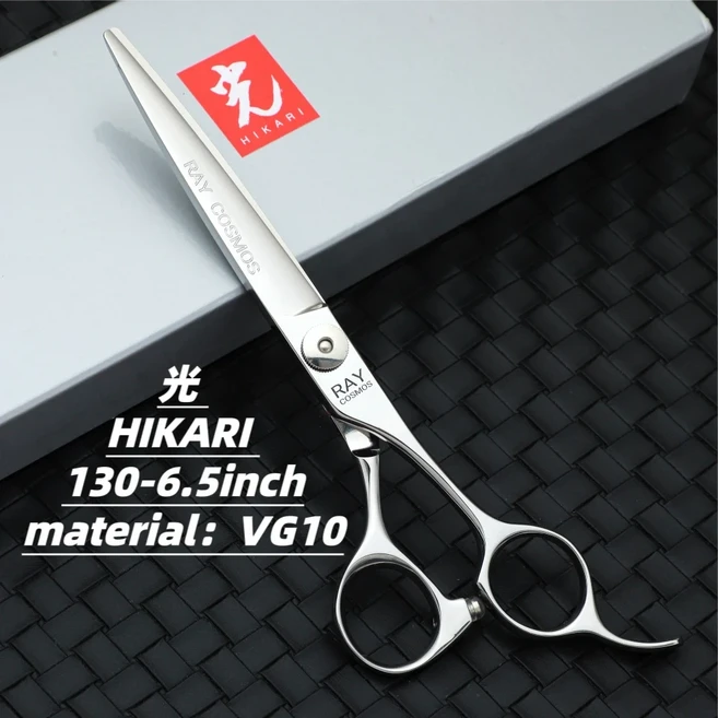 HIKARI 116 전문 미용 가위 숱이 가는 VG10 강철 기계 이발소 액세서리 6.0 인치, 04 HIKARI 130-6.5inch