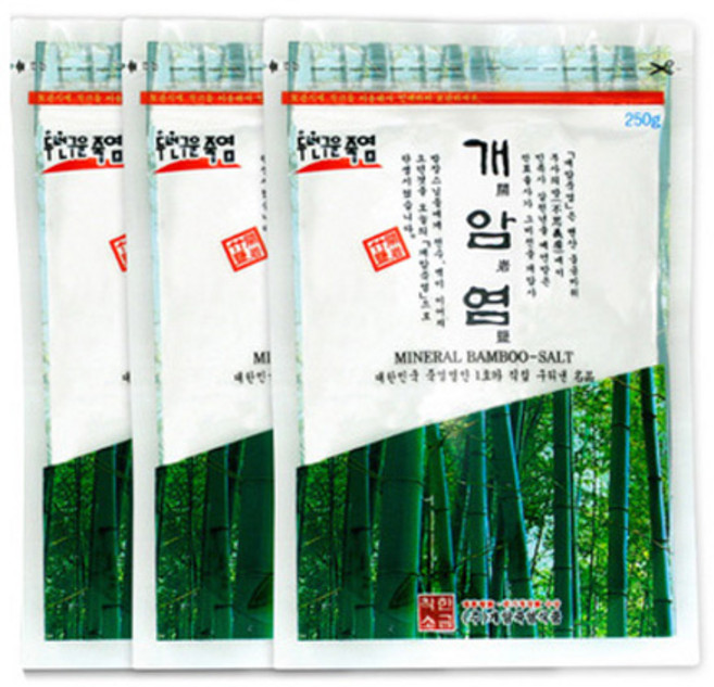 개암염 다용도 생활죽염, 250g, 3개