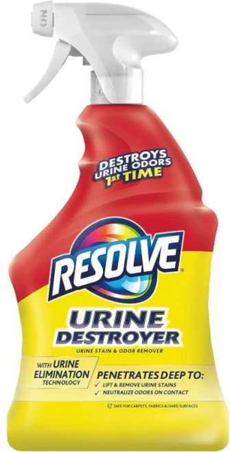 Resolve 리졸브 소변 디스트로이어 스프레이 얼룩 냄새 제거 투명 무향 32 Fl Oz, 32 Fl Oz (Pack of 1), 1개 - 쿠팡