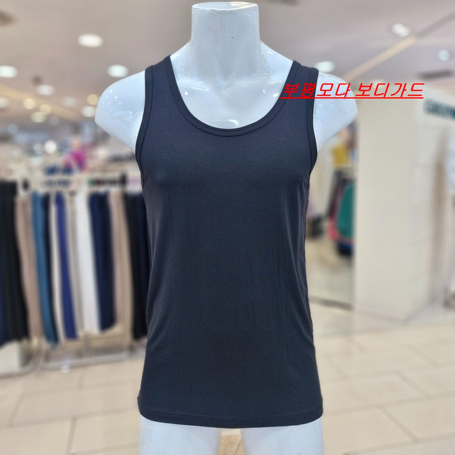 보디가드 보디가드 남성들의 선호도가 높은 블랙컬러의 깔끔하고 심플한 런닝BGMRAA91_BP