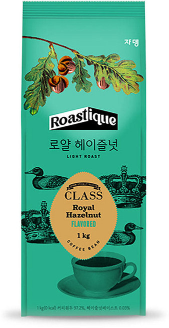 쟈뎅 클래스 로얄 헤이즐넛 원두, 홀빈(분쇄안함), 1kg, 1개