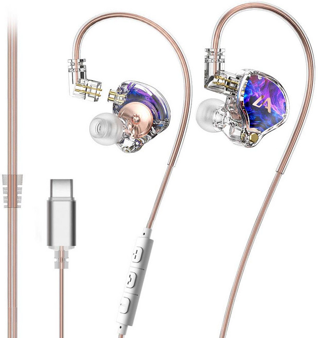 고음질 유선 인이어 이어폰 마이크내장, A, Type-C 접구