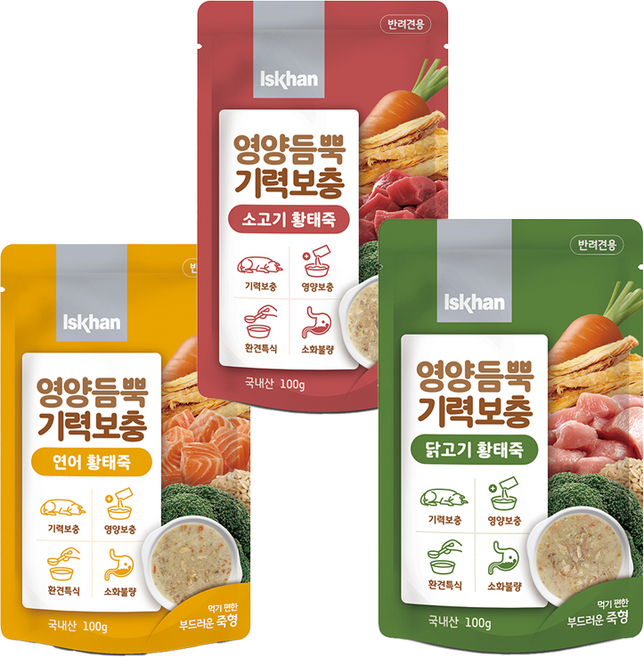 이즈칸 고양이 영양듬뿍 기력보충, 닭고기야채죽, 80g, 36개