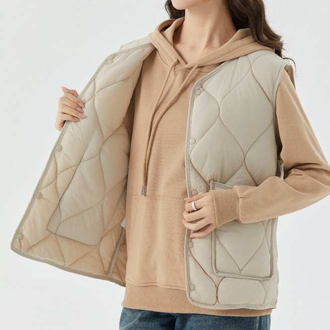 바바 경량 패딩 조끼 도톰 양털 안감 빅사이즈