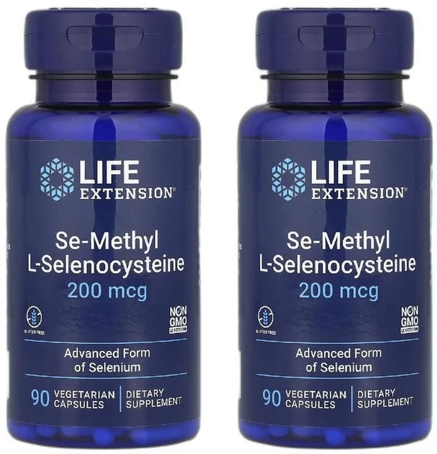 라이프익스텐션 Se-Methyl L-Selenocysteine 200mcg 90베지캡슐 2개 유기 셀레늄 셀레노시스테인, 90정, 3개 - 쿠팡