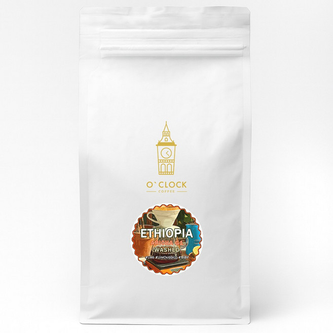 오클락커피 에티오피아 예가체프 아리차 G1 워시드 원두커피, 1개, 1kg, 홀빈(분쇄안함)